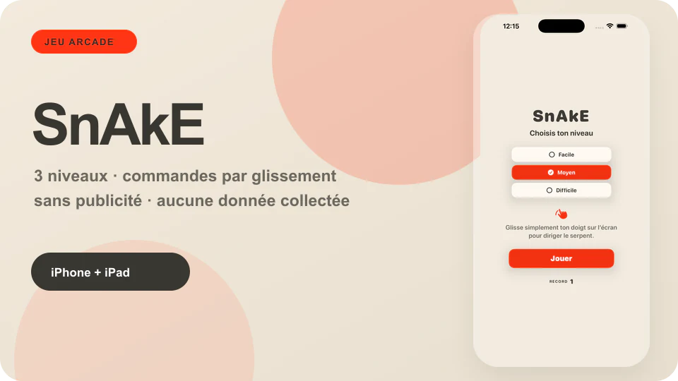 Aperçu du jeu SnAkE by WebFabric sur iPhone